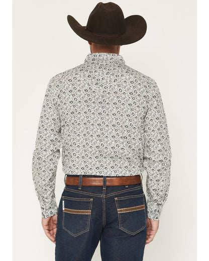 Cody James Men's Sunset Rider Floral Print Long Sleeve Snap Western Sh