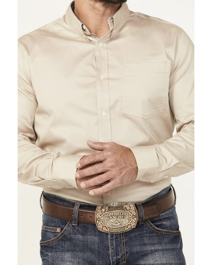 Cody James Men's Basic Twill Long Sleeve Button-Down Performance Weste