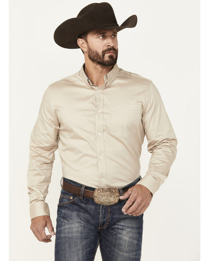 Cody James Men's Basic Twill Long Sleeve Button-Down Performance Weste
