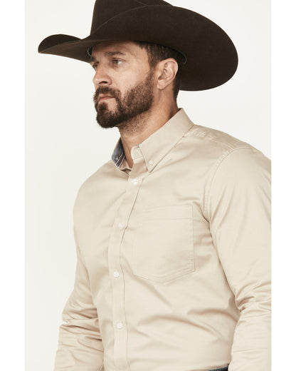Cody James Men's Basic Twill Long Sleeve Button-Down Performance Weste