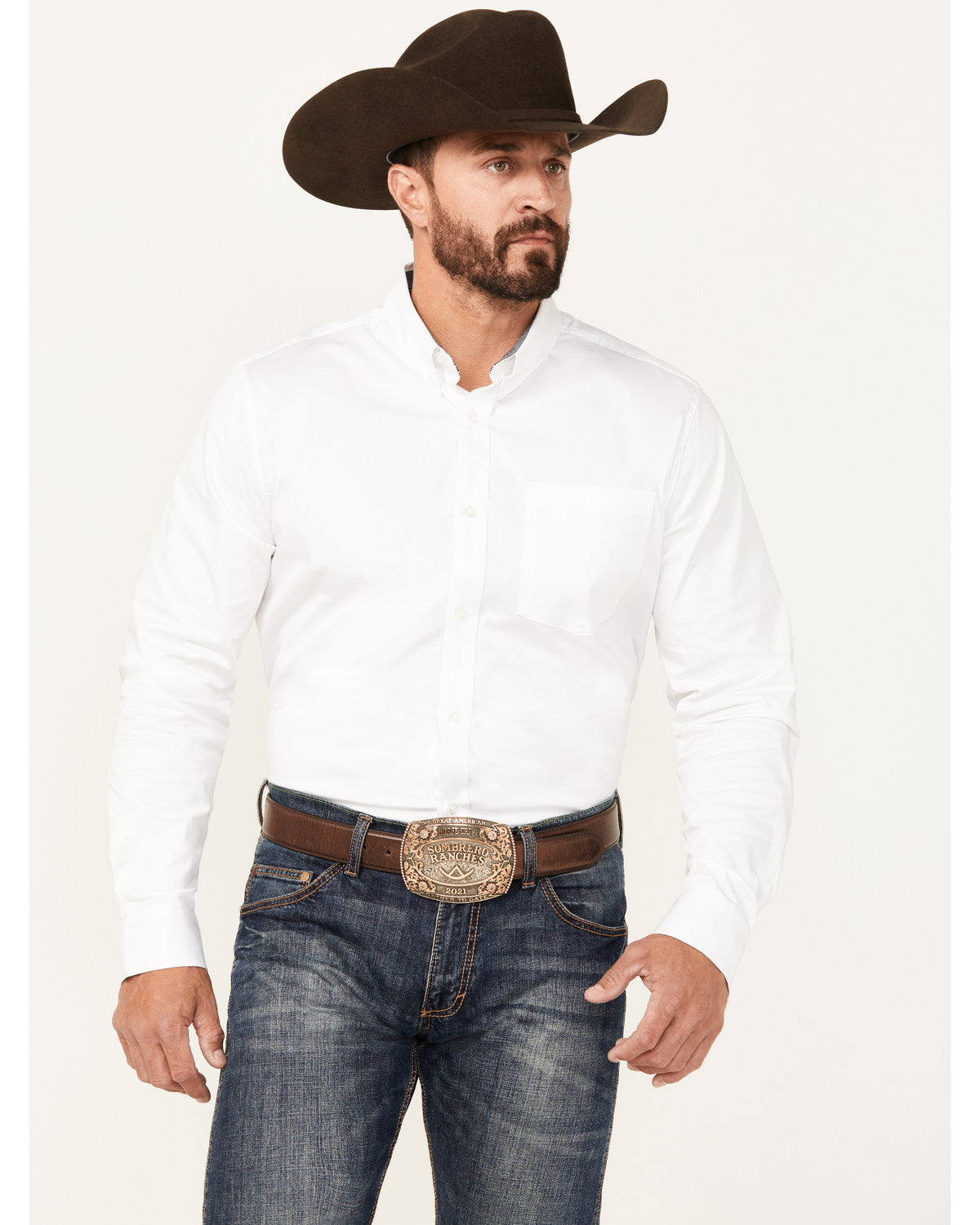 Cody James Men's Basic Twill Long Sleeve Button-Down Performance Weste