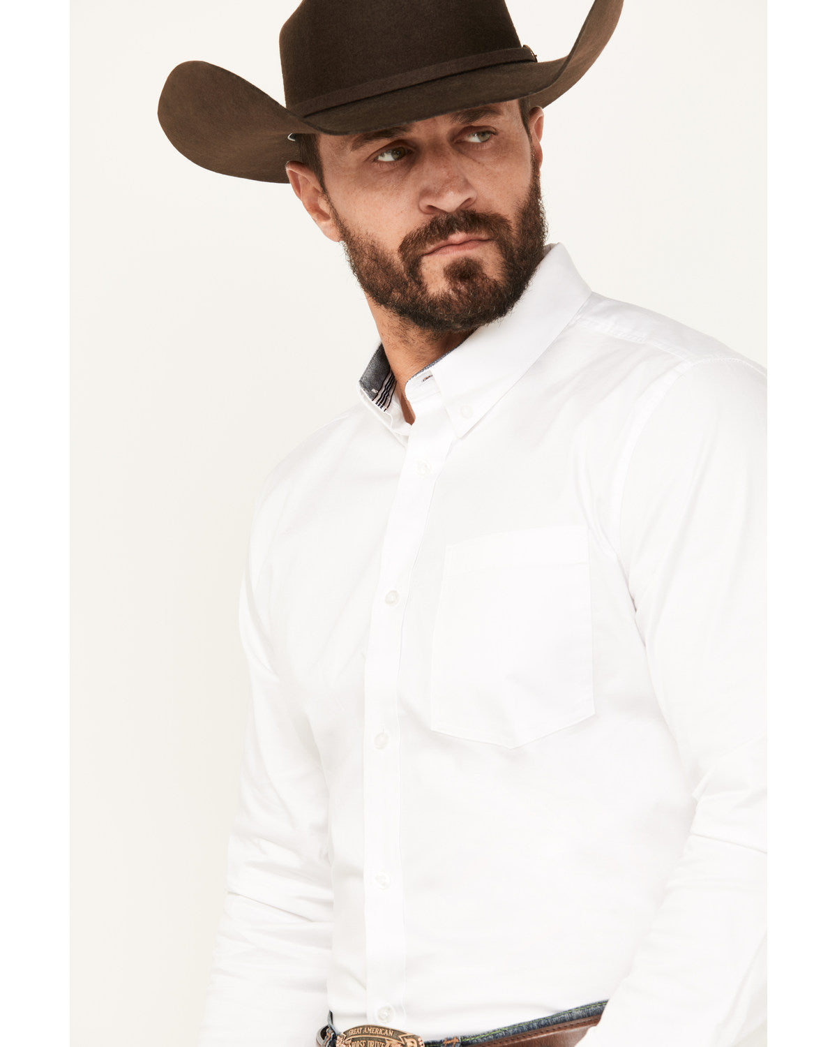 Cody James Men's Basic Twill Long Sleeve Button-Down Performance Weste