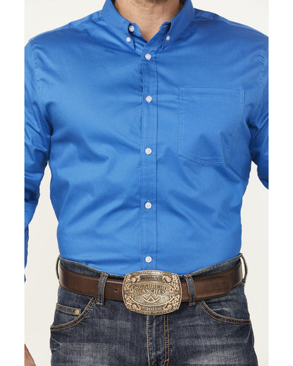 Cody James Men's Basic Twill Long Sleeve Button-Down Performance Weste