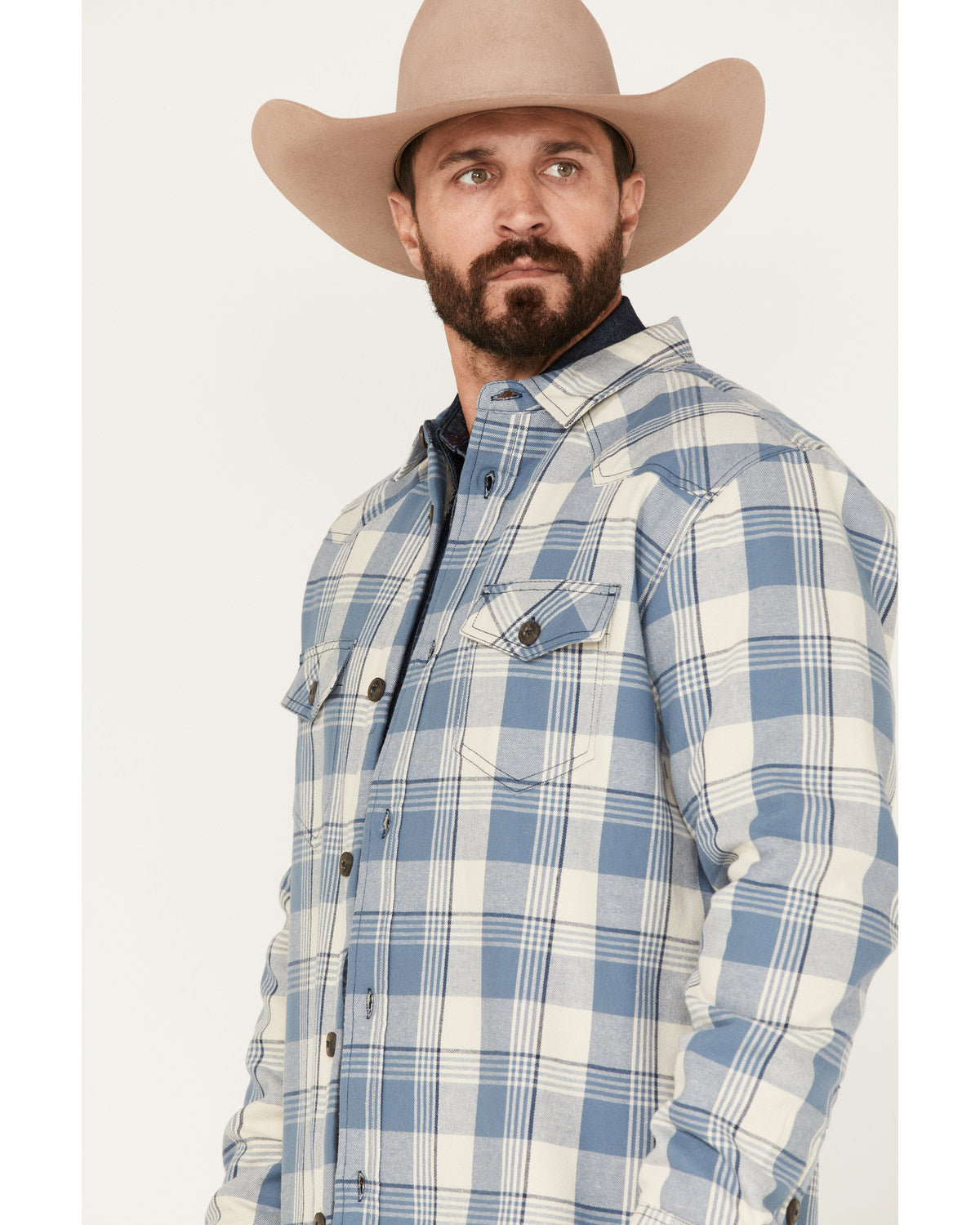 Cody James Men's Oregon Trail Plaid Button-Down Bonded Western Flannel