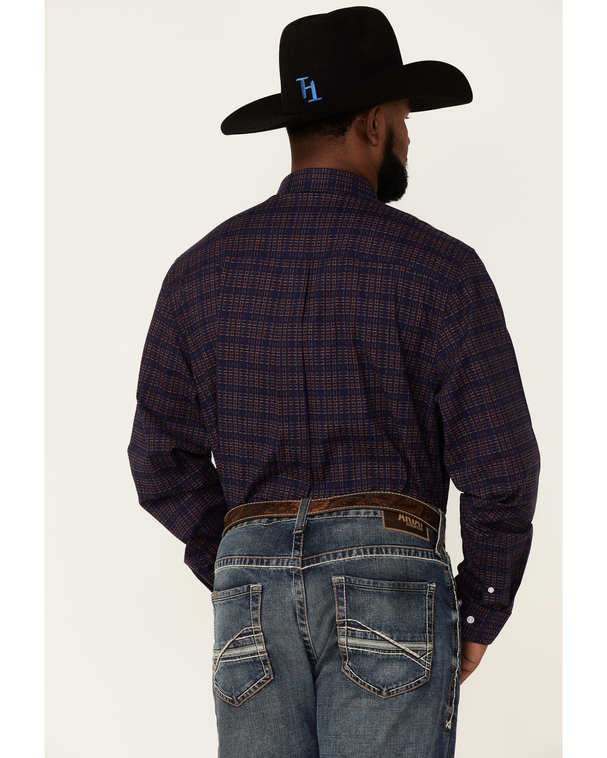 Cody James Core Brutus Dobby Geo Print Long Sleeve Button-Down Western