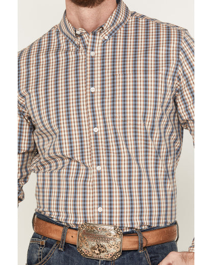 Cody James Men's Hayfield Plaid Print Long Sleeve Button-Down Stretch