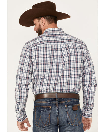 Cody James Men's Tonight Small Plaid Print Button-Down Western Shirt
