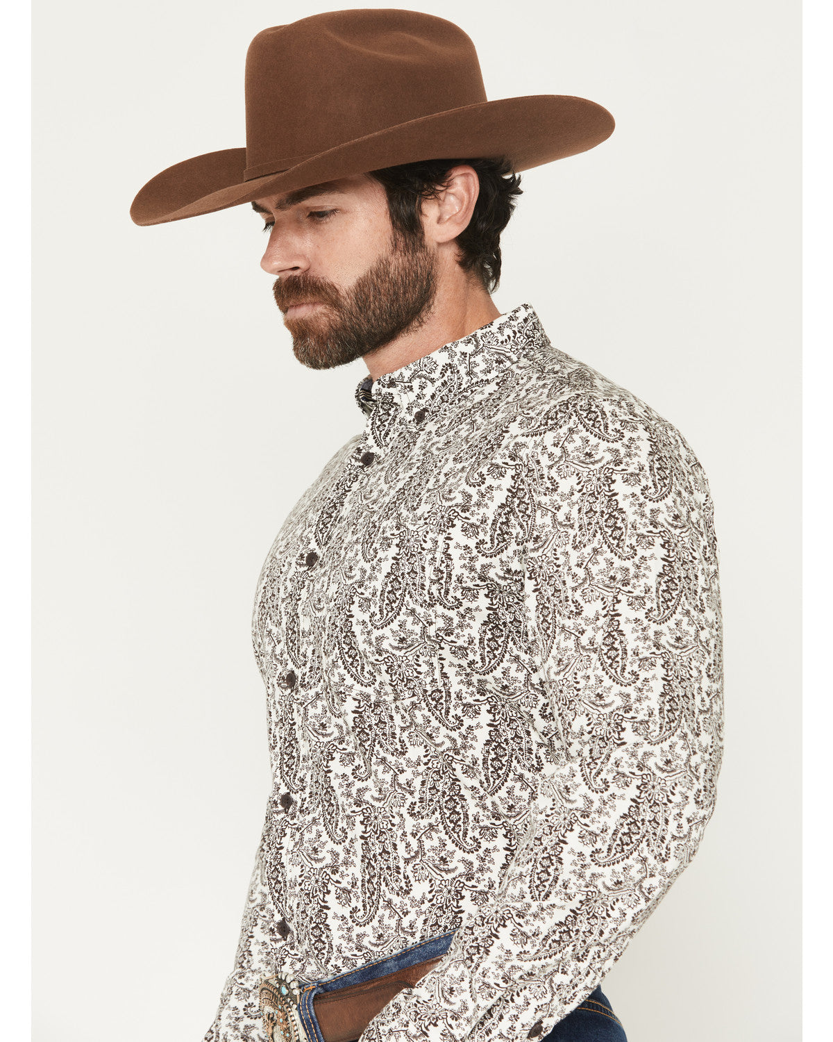 Cody James Men's Dagget 2.0 Paisley Print Long Sleeve Button-Down Stre