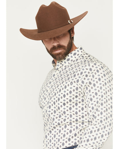 Cody James Men's Horizon View Southwestern Geo Print Long Sleeve Butto
