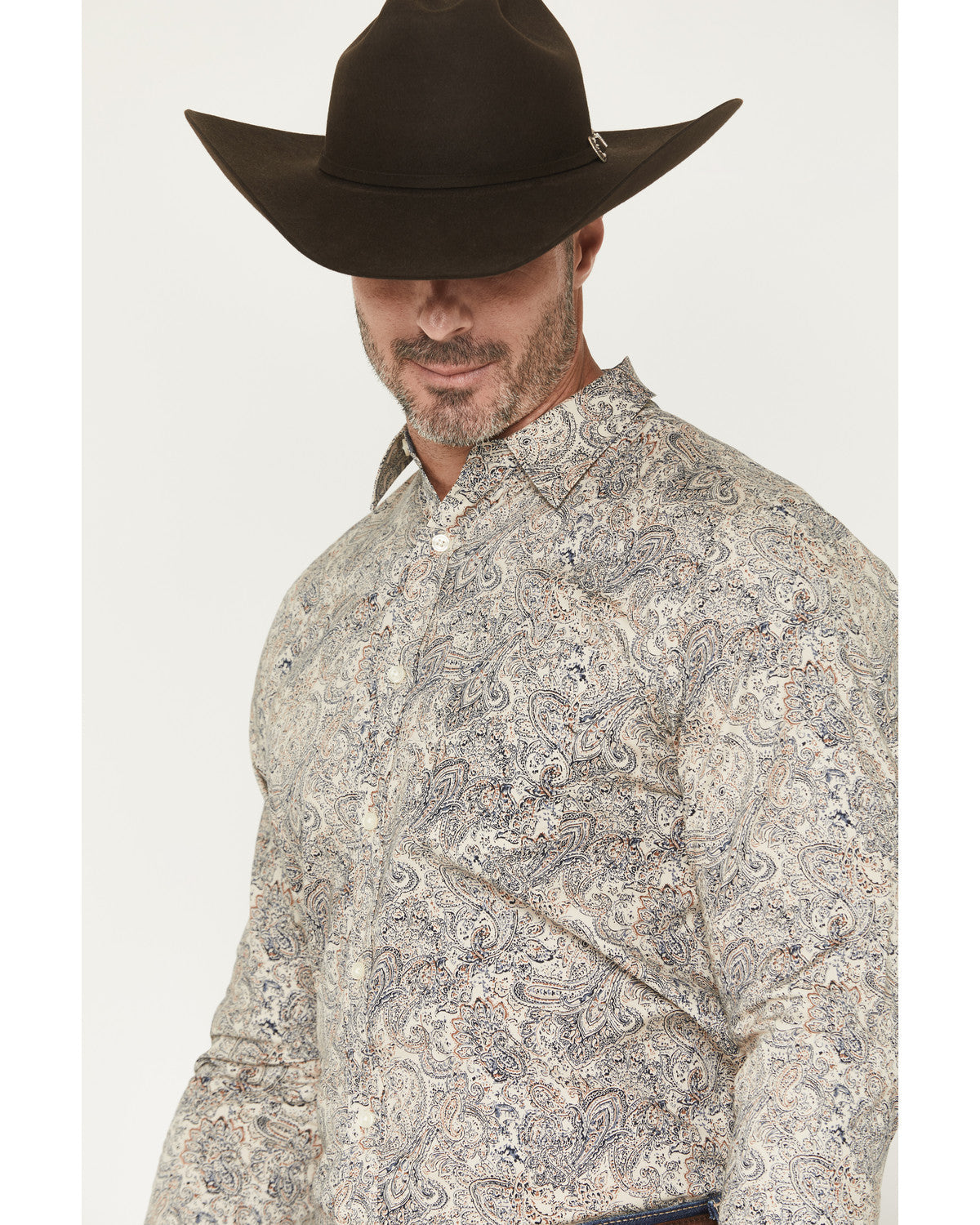 Cody James Men's Neverland Paisley Print Long Sleeve Button-Down Stret