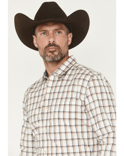 Cody James Men's Vista Range Plaid Print Long Sleeve Button-Down Weste