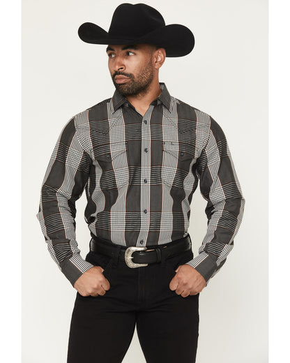 Cody James Black 1978® Men's Ace Plaid Print Long Sleeve Button-Down W