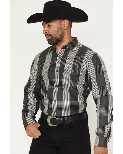 Cody James Black 1978® Men's Ace Plaid Print Long Sleeve Button-Down W
