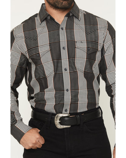 Cody James Black 1978® Men's Ace Plaid Print Long Sleeve Button-Down W