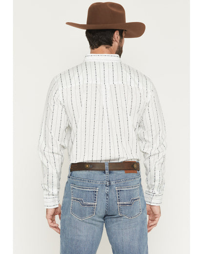 Cody James Men's Ranchers Legend Floral Stripe Print Long Sleeve Butto