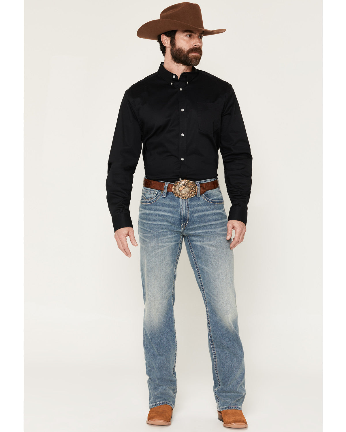 Cody James Men's Kansas Light Wash Wyatt Slim Bootcut Stretch Denim Je