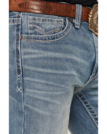 Cody James Men's Kansas Light Wash Wyatt Slim Bootcut Stretch Denim Je