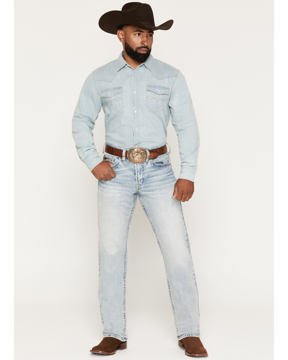 Cody James Men's Austin Wash Yukon Relaxed Straight Stretch Denim Jean