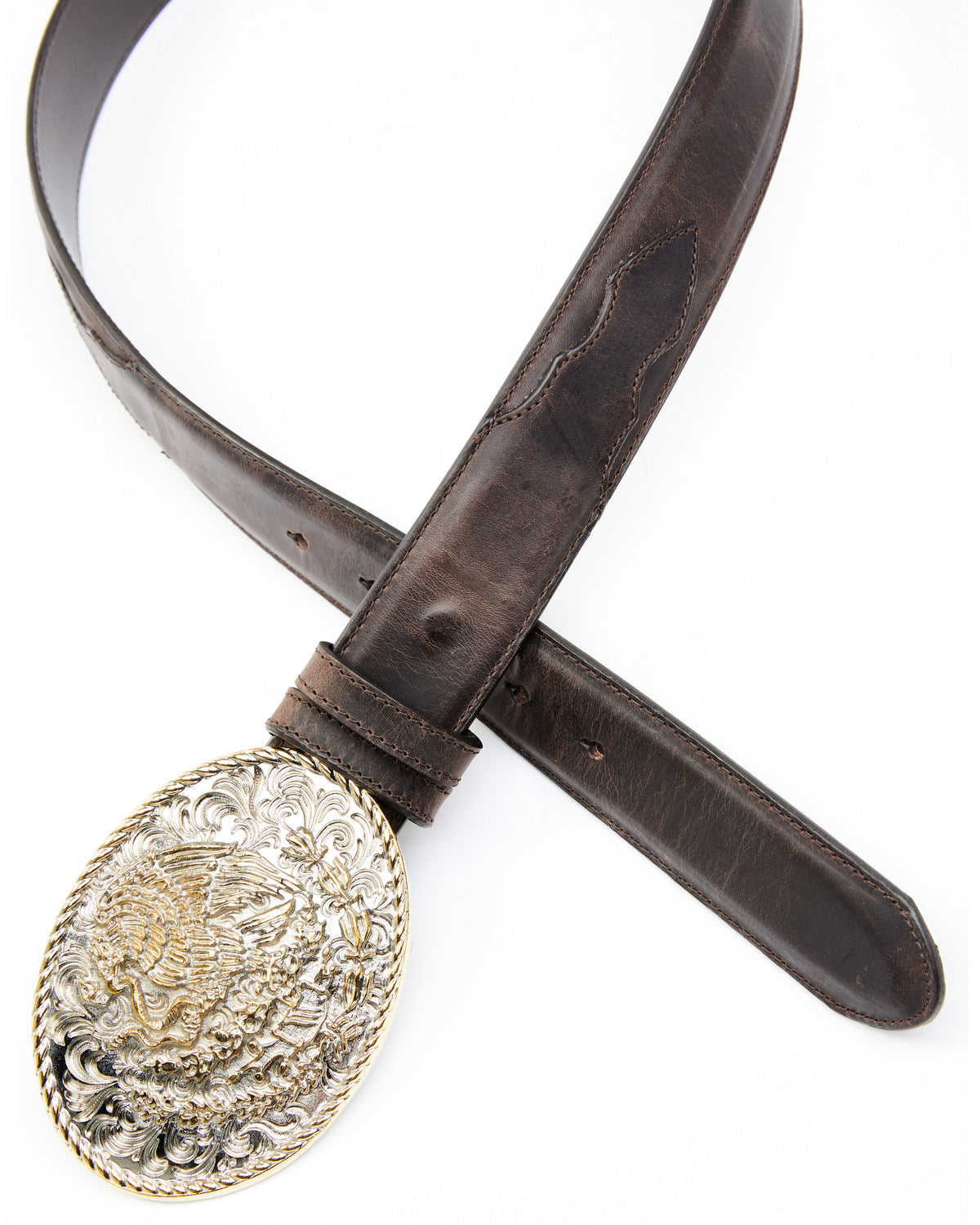 Cody James Men's Two-Tone Mexican Eagle Buckle Belt