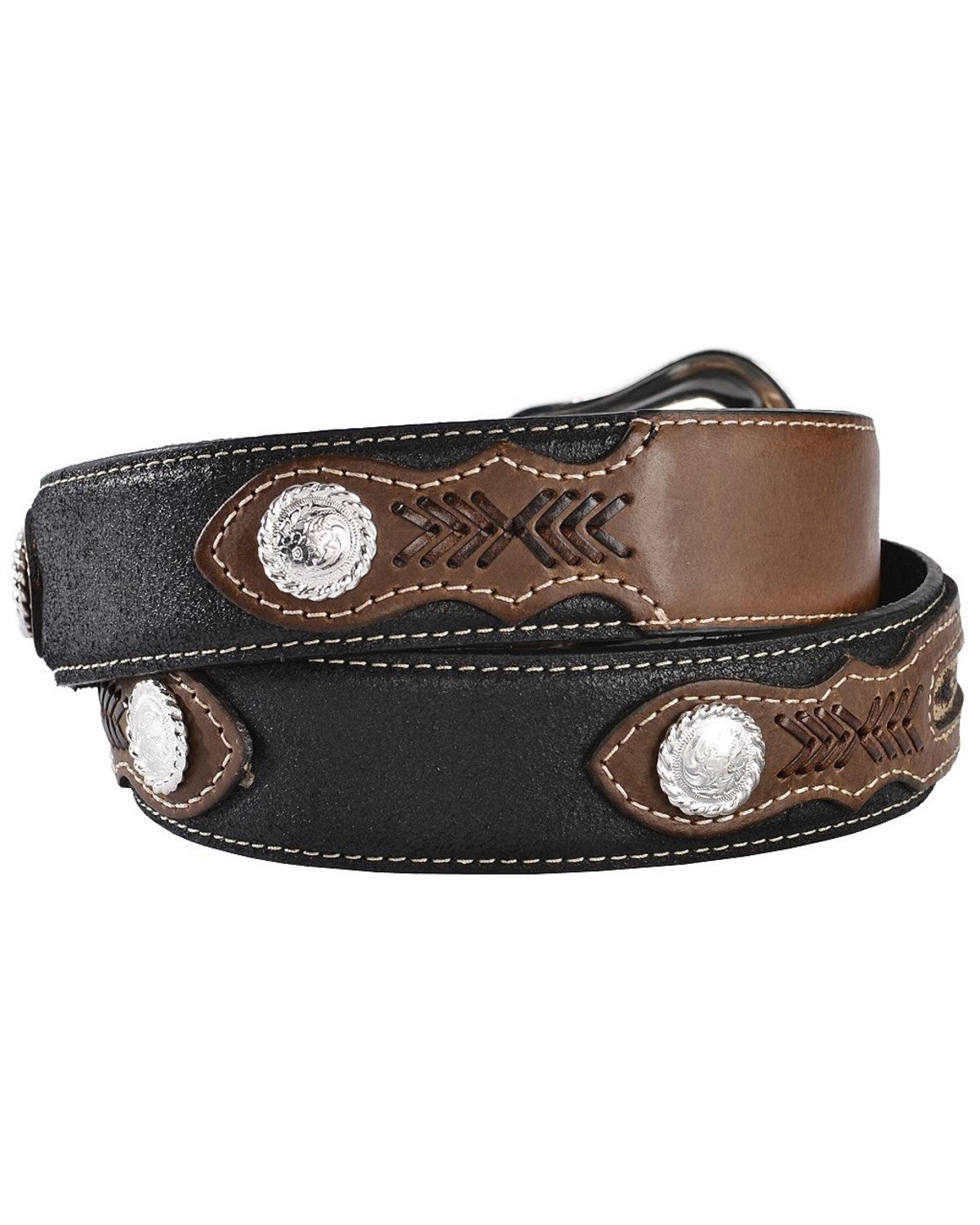 Cody James Men's Ribbon Inlay Leather Belt