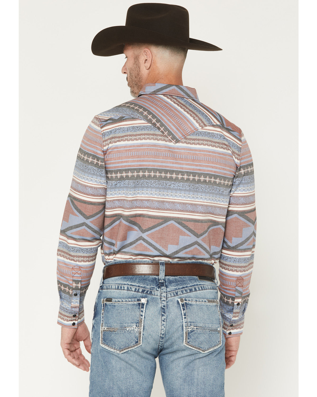 Cody James Men's Mountain Ranger Southwestern Striped Long Sleeve Snap