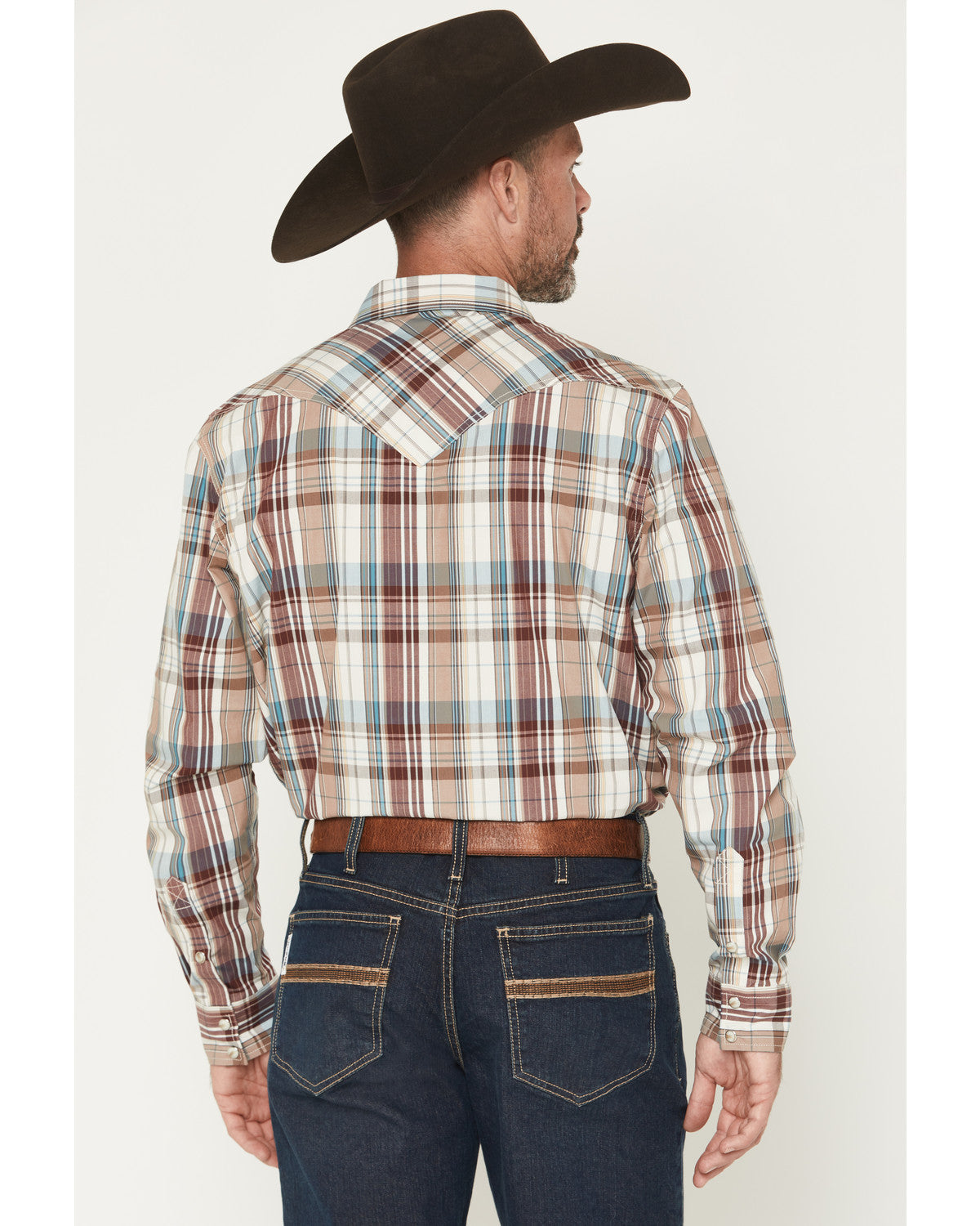 Cody James Men's Ridge Rider Plaid Print Long Sleeve Snap Western Shir