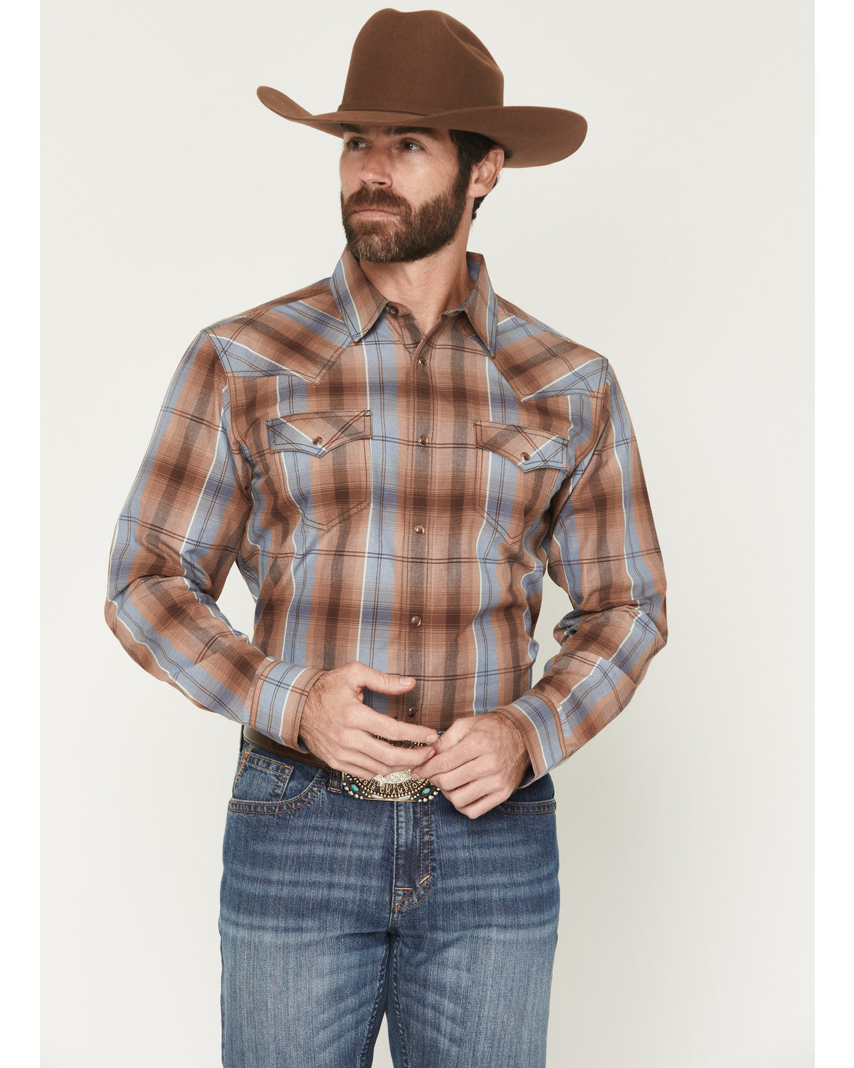 Cody James Men's Wiley Plaid Print Long Sleeve Plaid Print Long Sleeve