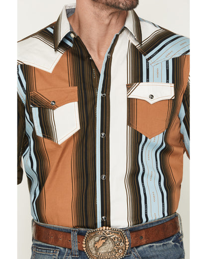 Cody James Men's Barrett Striped Long Sleeve Snap Western Shirt