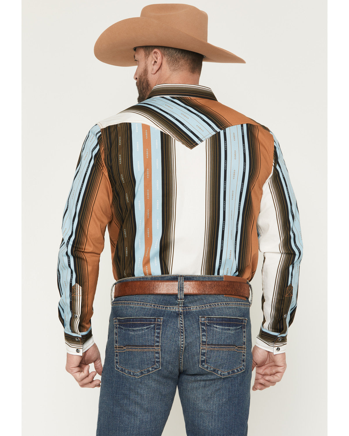 Cody James Men's Barrett Striped Long Sleeve Snap Western Shirt