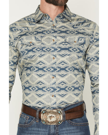 Cody James Men's Wider Southwestern Print Long Sleeve Snap Western Shi