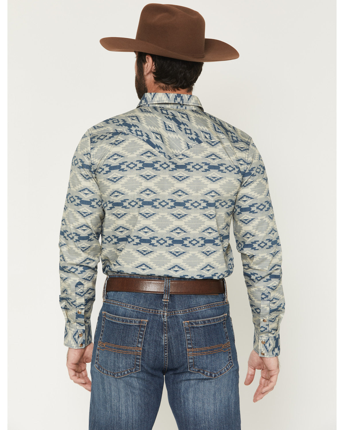 Cody James Men's Wider Southwestern Print Long Sleeve Snap Western Shi