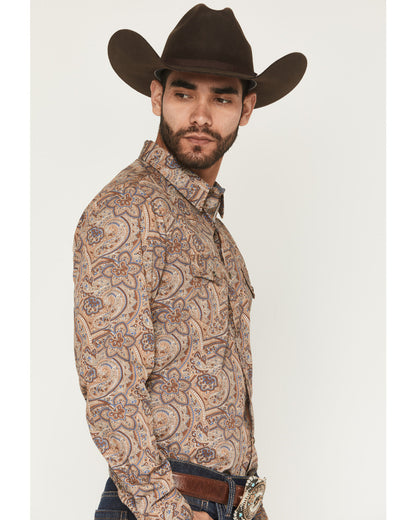 Cody James Men's Jensen Paisley Print Long Sleeve Snap Western Shirt