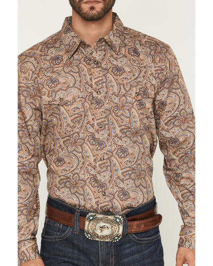 Cody James Men's Jensen Paisley Print Long Sleeve Snap Western Shirt