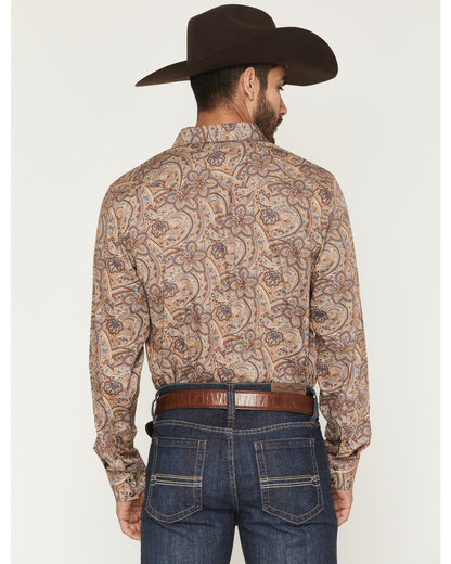 Cody James Men's Jensen Paisley Print Long Sleeve Snap Western Shirt