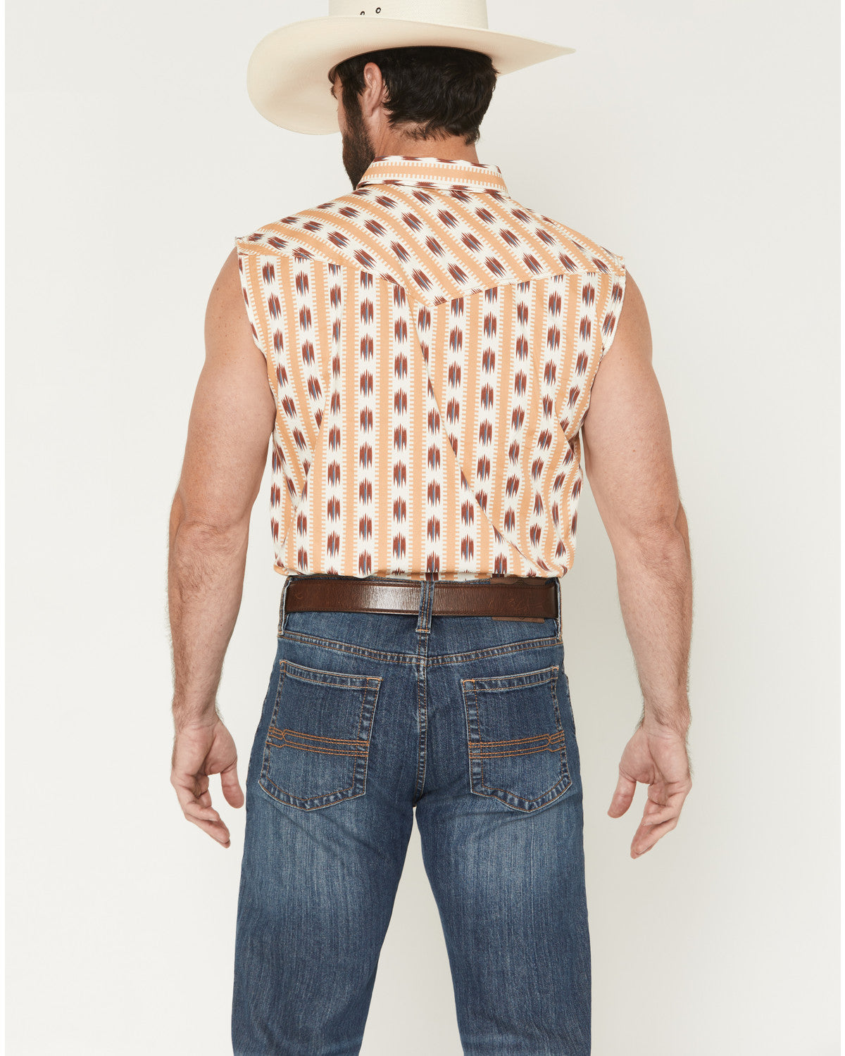 Cody James Men's Saint Southwestern Stripe Print Sleeveless Snap Weste