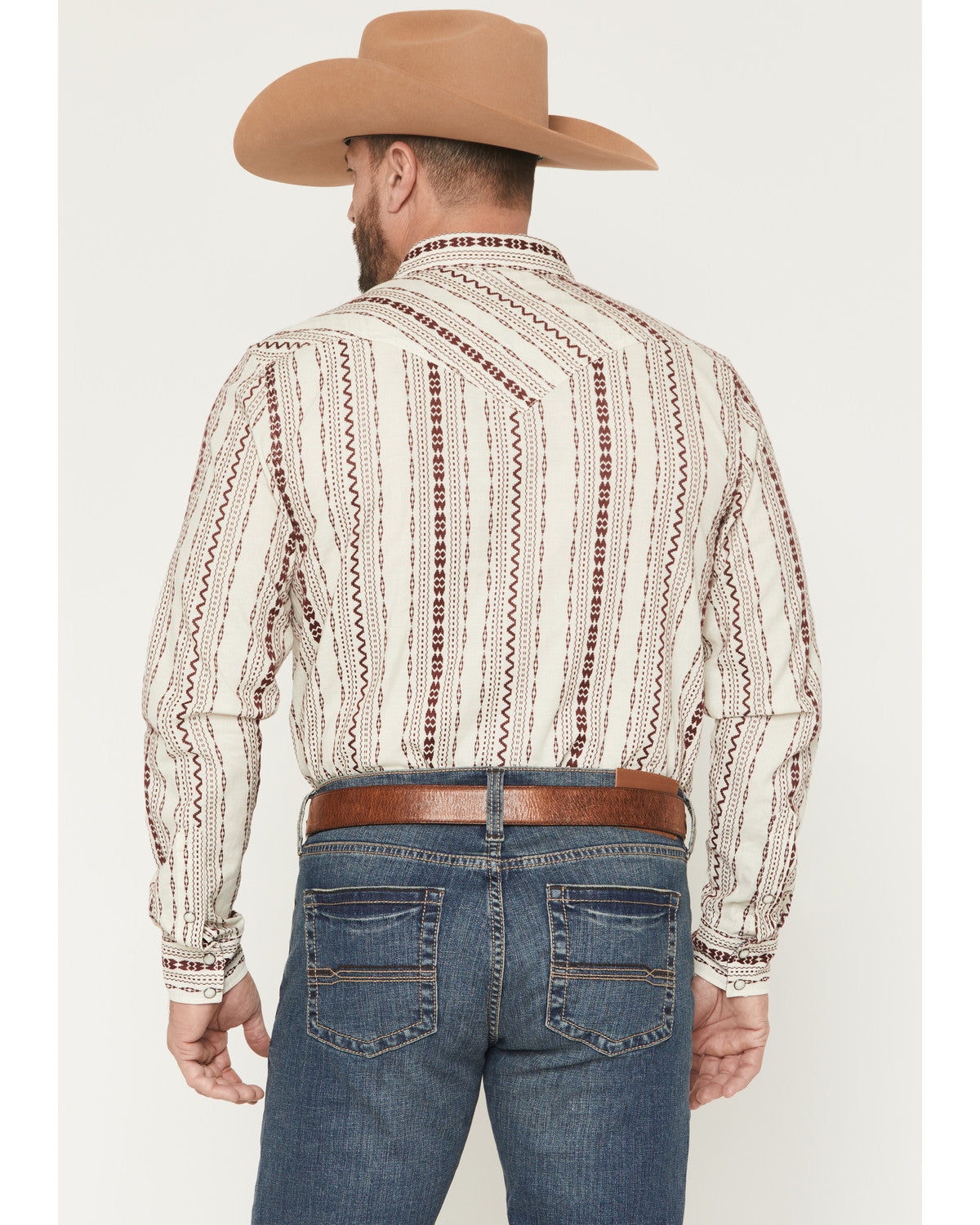 Cody James Men's Warhunt Dobby Striped Long Sleeve Snap Western Shirt