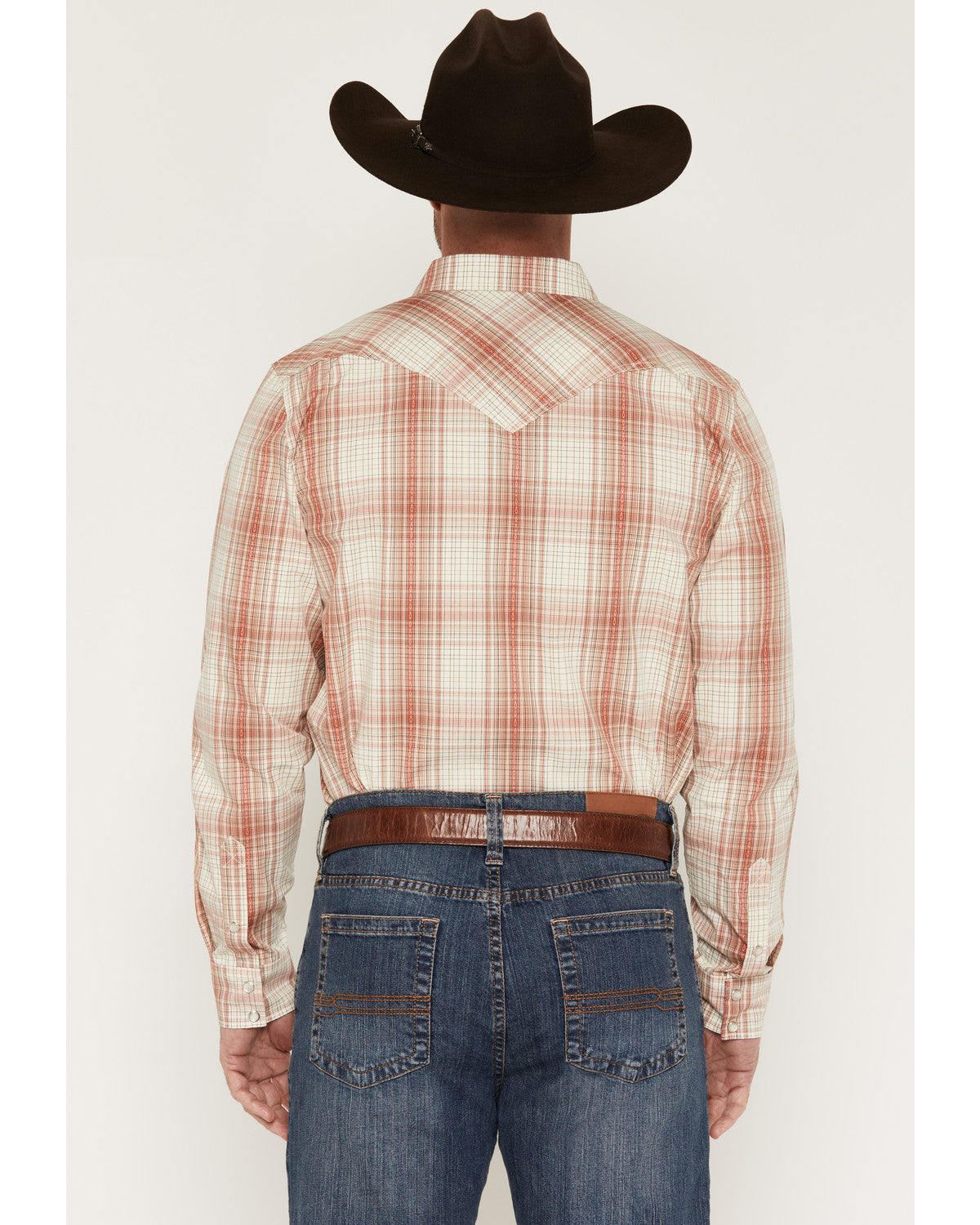 Cody James Men's Legend Dobby Plaid Print Long Sleeve Snap Western Shi