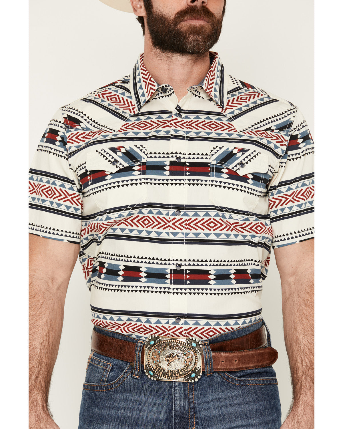 Cody James Indian Summer Southwestern Print Short Sleeve Snap Western