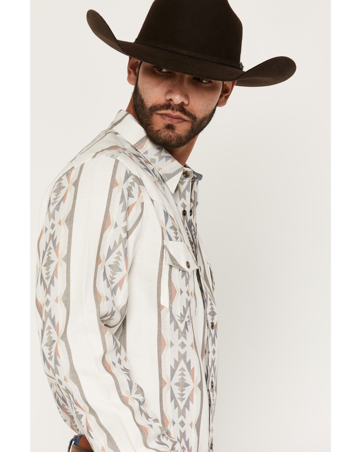 Cody James Men's Cowboy Boogie Southwestern Stripe Print Long Sleeve S