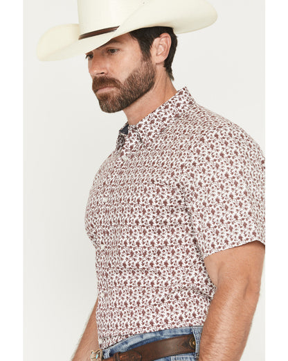 Cody James Men's Neon Moon Floral Print Short Sleeve Button-Down Stret