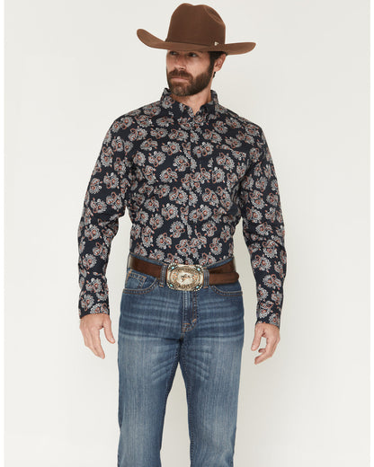 Cody James Men's Truett Paisley Print Long Sleeve Button-Down Western