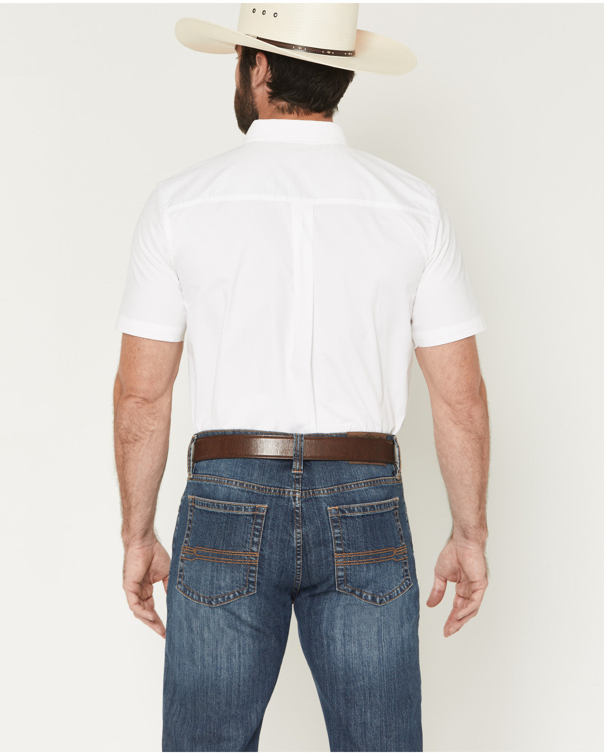 Cody James Men's Basic Solid Short Sleeve Button-Down Stretch Western