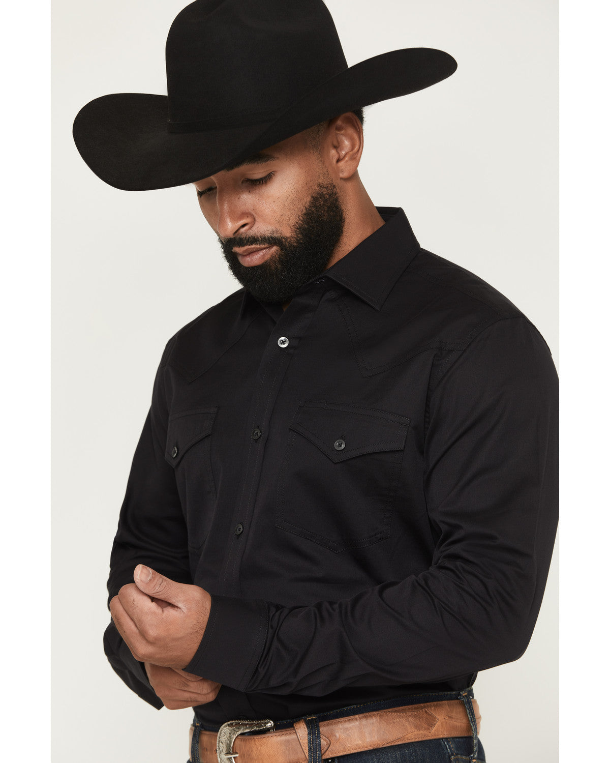 Cody James Black 1978® Men's Lawman Solid Long Sleeve Button-Down West