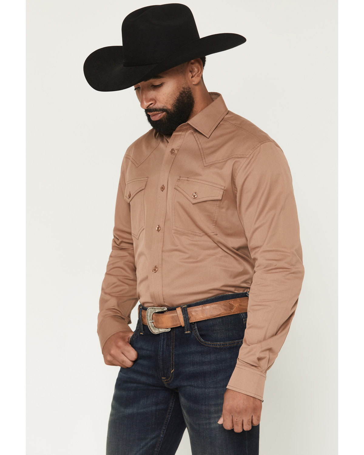 Cody James Black 1978® Men's Lawman Solid Long Sleeve Button-Down West