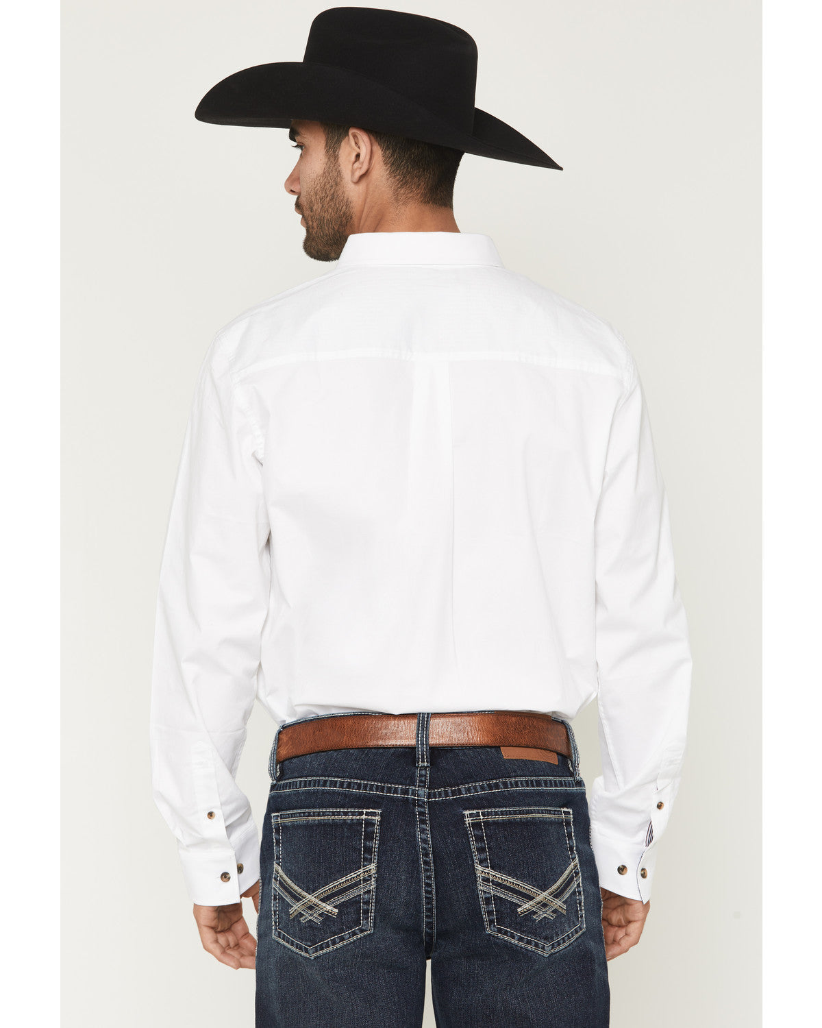 Cody James Men's Basic Solid Long Sleeve Button-Down Stretch Western S