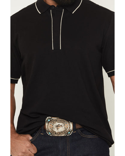 Cody James Black 1978® Men's Cooper Solid Short Sleeve Stretch Polo