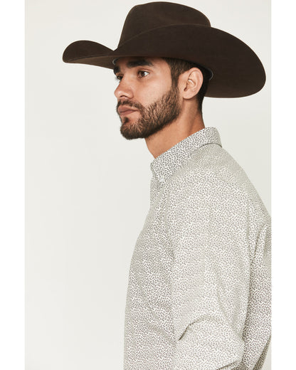 Cody James Men's Rhett Micro Paisley Print Long Sleeve Button-Down Str