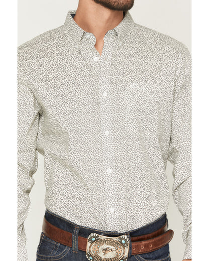 Cody James Men's Rhett Micro Paisley Print Long Sleeve Button-Down Str