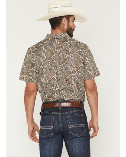 Cody James Men's Wells Floral Paisley Print Short Sleeve Button-Down S