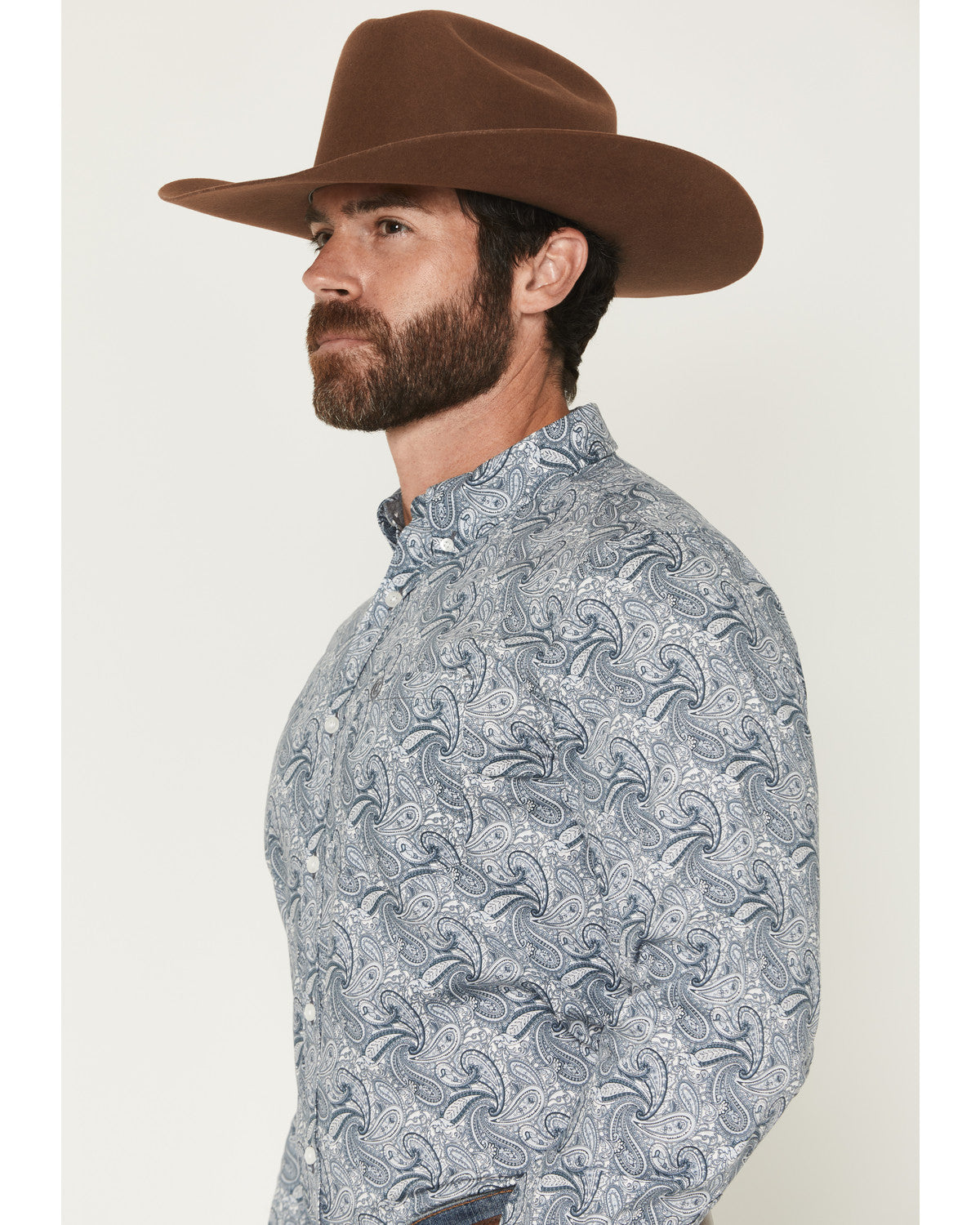 Cody James Men's Zeke Paisley Print Long Sleeve Button-Down Stretch We